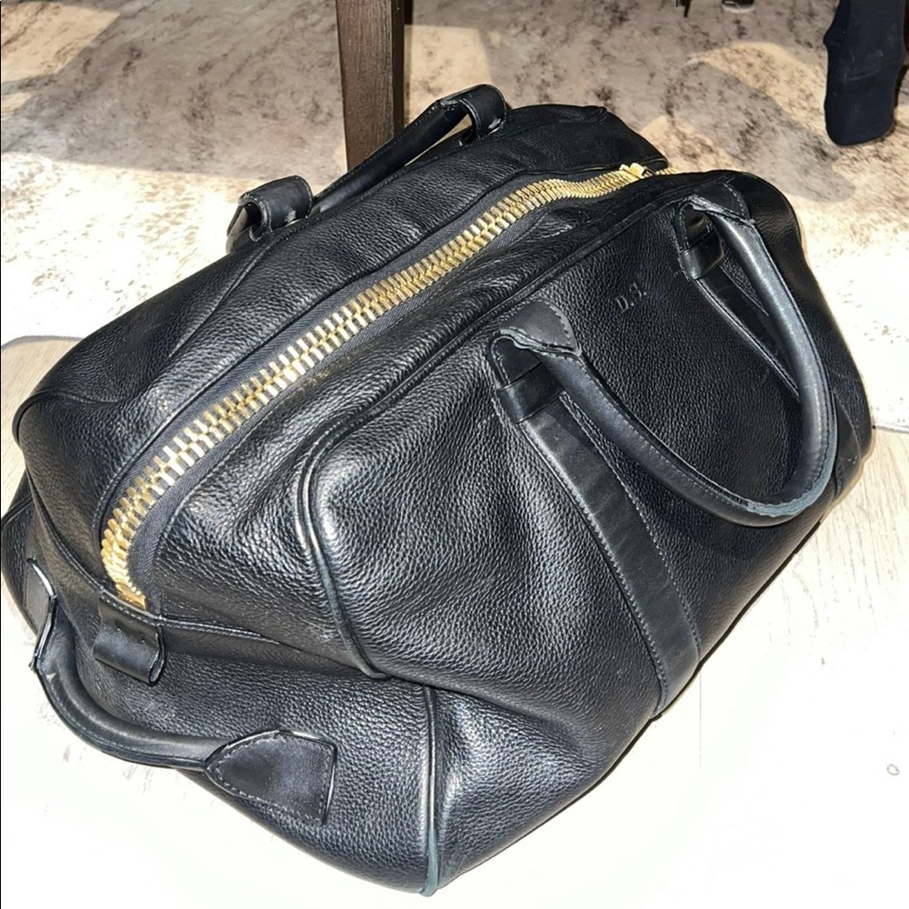 Tom Ford Duffle Bag (Black Pebbled Leather)